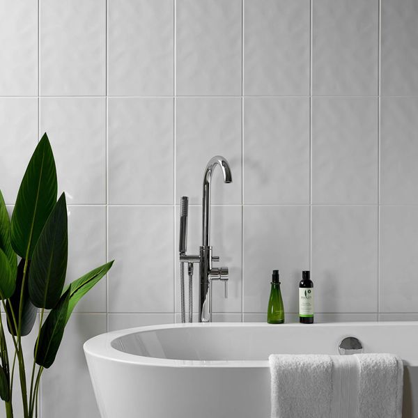 Timeless Bumpy White Gloss Tiles 250x200
