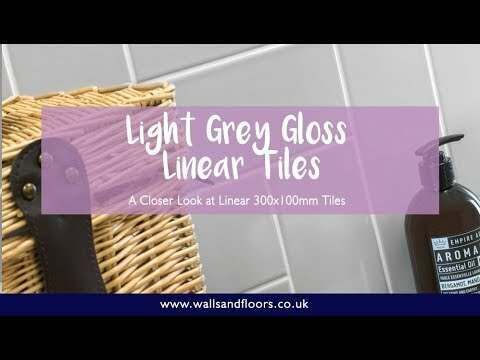 Bricks Light Grey Gloss Ceramic Metro Wall Tiles 300x100x7mm