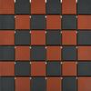 Sample Victorian Red Black Chequer Mosaic