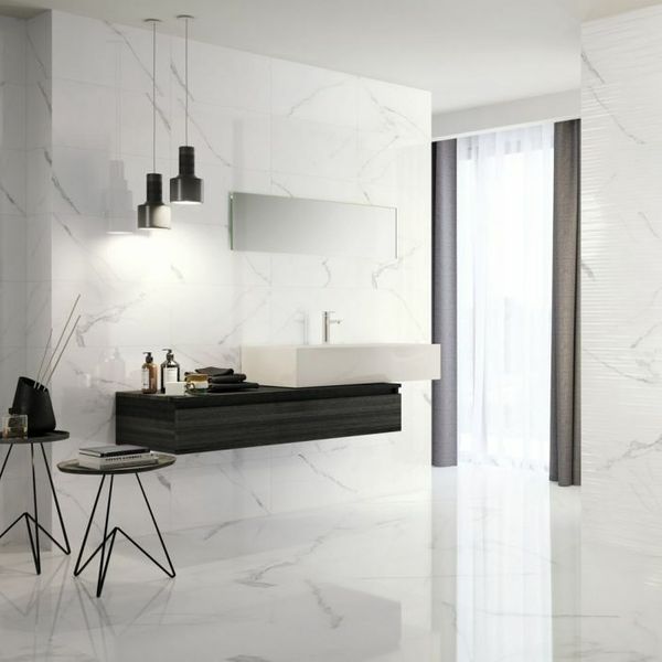 Sample - Polaris Matt Marble Effect Tile 300x600