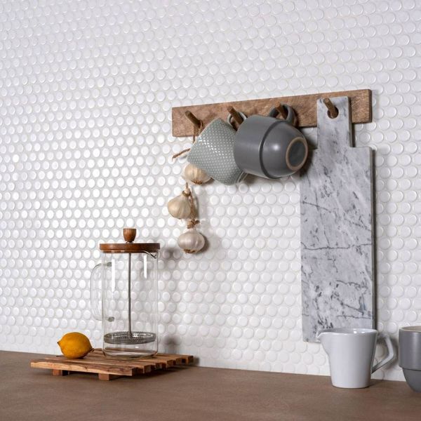 Sample Pixel White Circular Matt 19mm