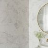 Sample Riva White Gloss Marble Effect Decor Wall Tile 600x300