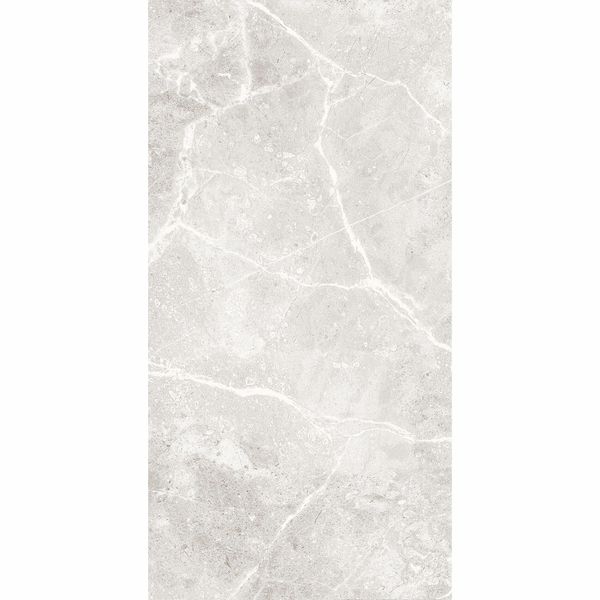 Agora Light Grey Gloss Marble Effect Wall Tile 600x300