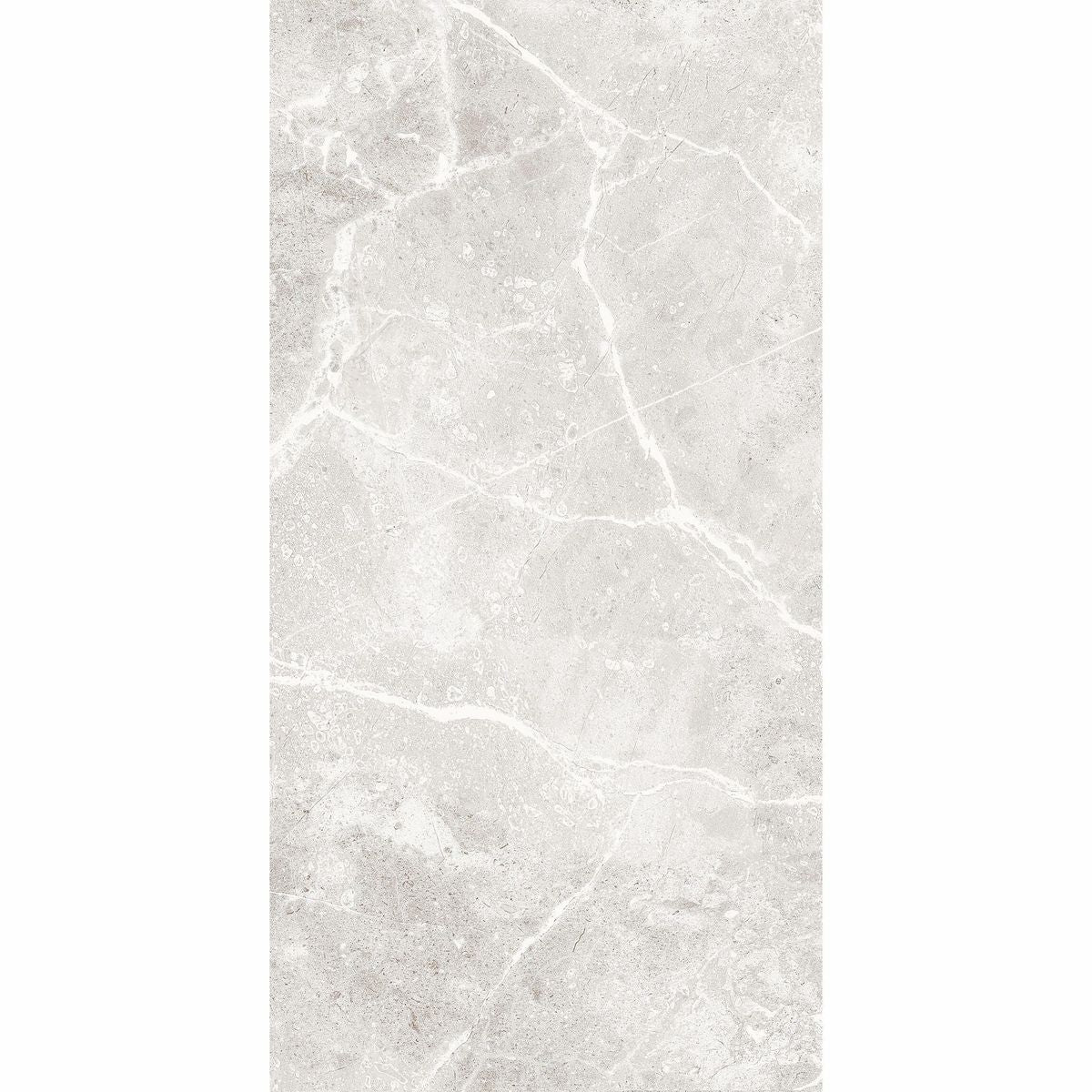 Agora Light Grey Matt Marble Effect Wall Tile 600x300