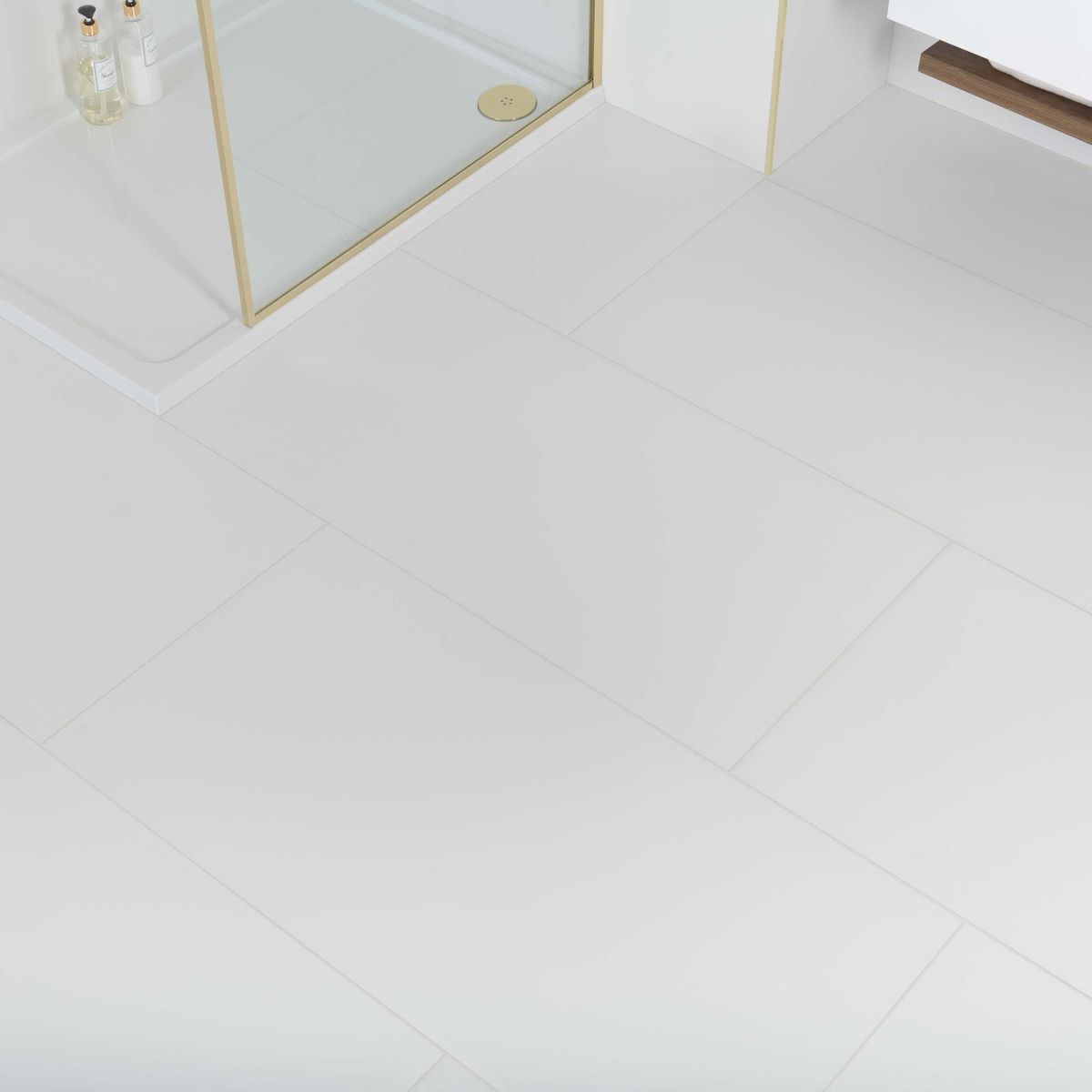 Alaska Mate White Matt Tiles 1200x600