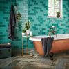 Liso Craquele Verde Azulado Green Metro Tiles 75x150
