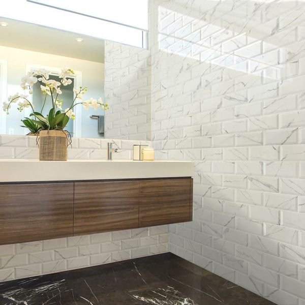Sample Apennine Bevelled Matt Marble Effect Tile 10x20
