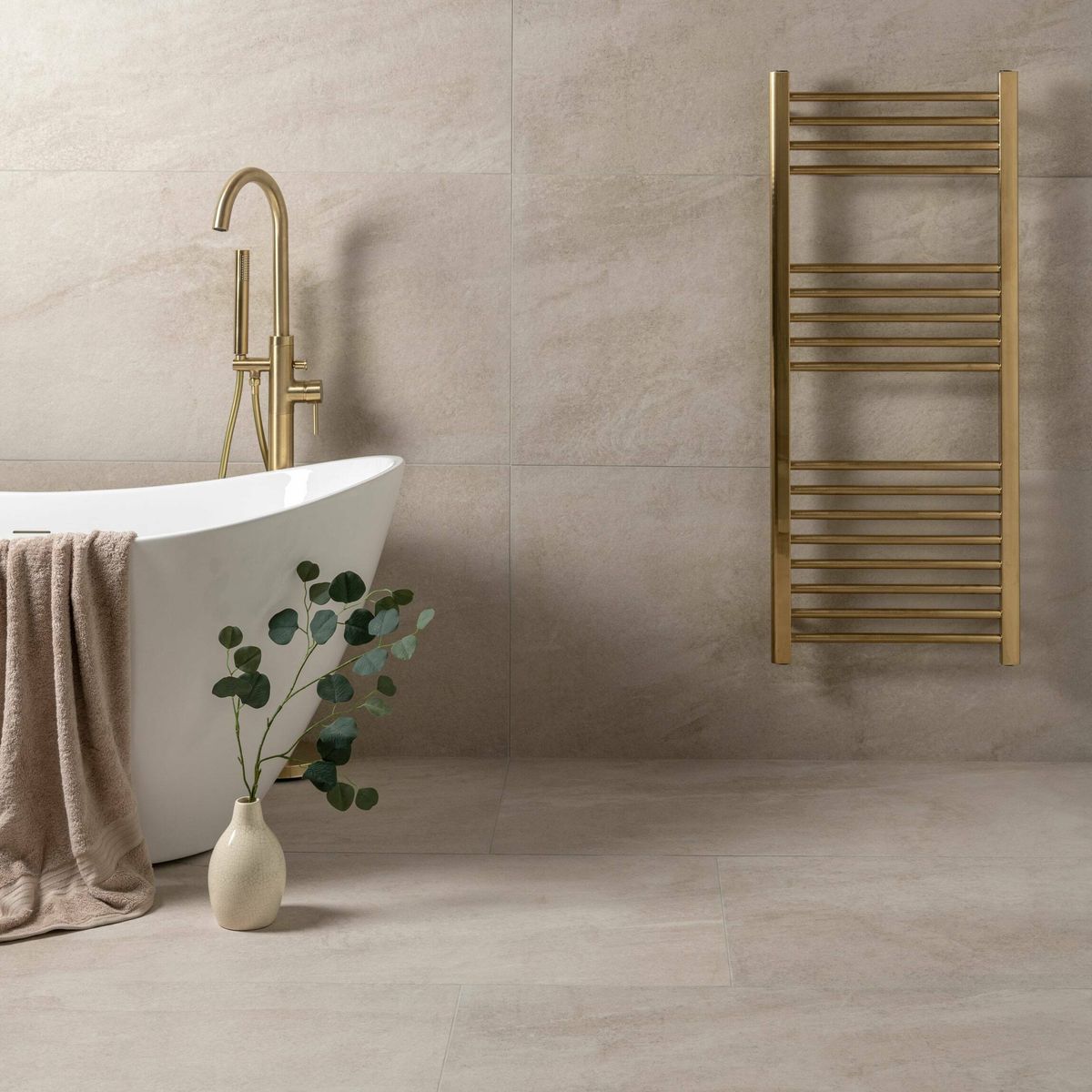 Astra Ivory Matt Stone Effect Tiles 1200x600