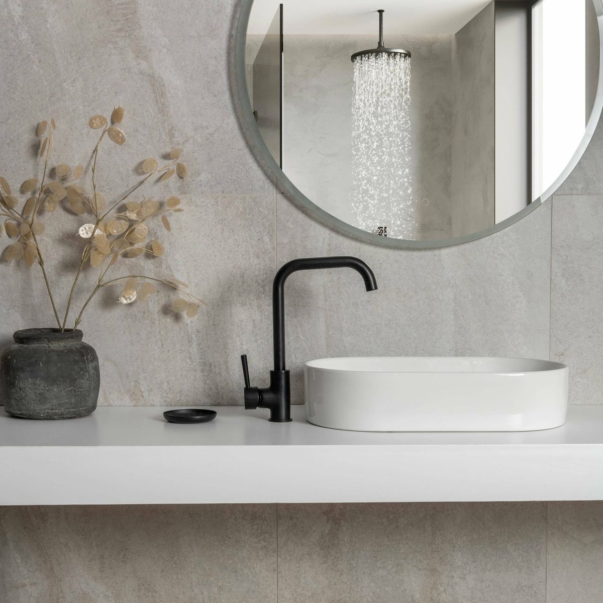 Sample - Astra Pearl Matt Stone Effect Tiles 1200x600