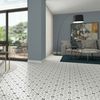 Sample - Bello Brighton Matt Grey Patterned Floor Tiles 45x45