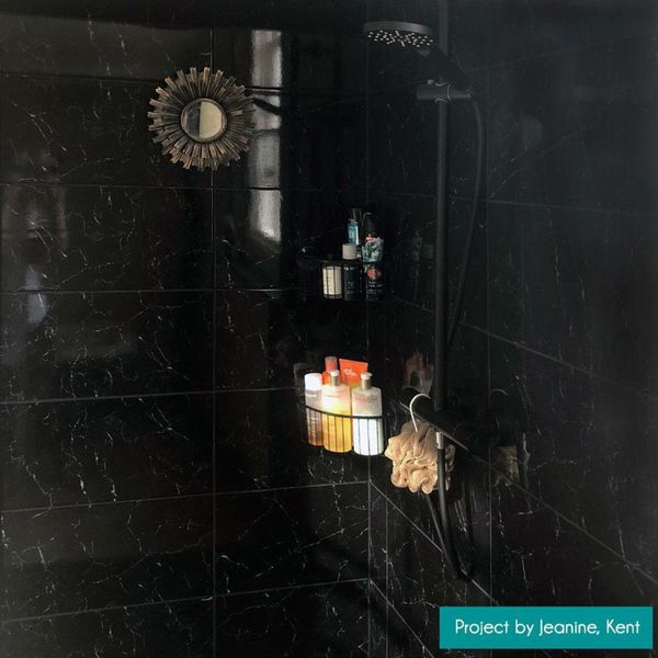 Marquina Negro Marble Effect Tile 50x25