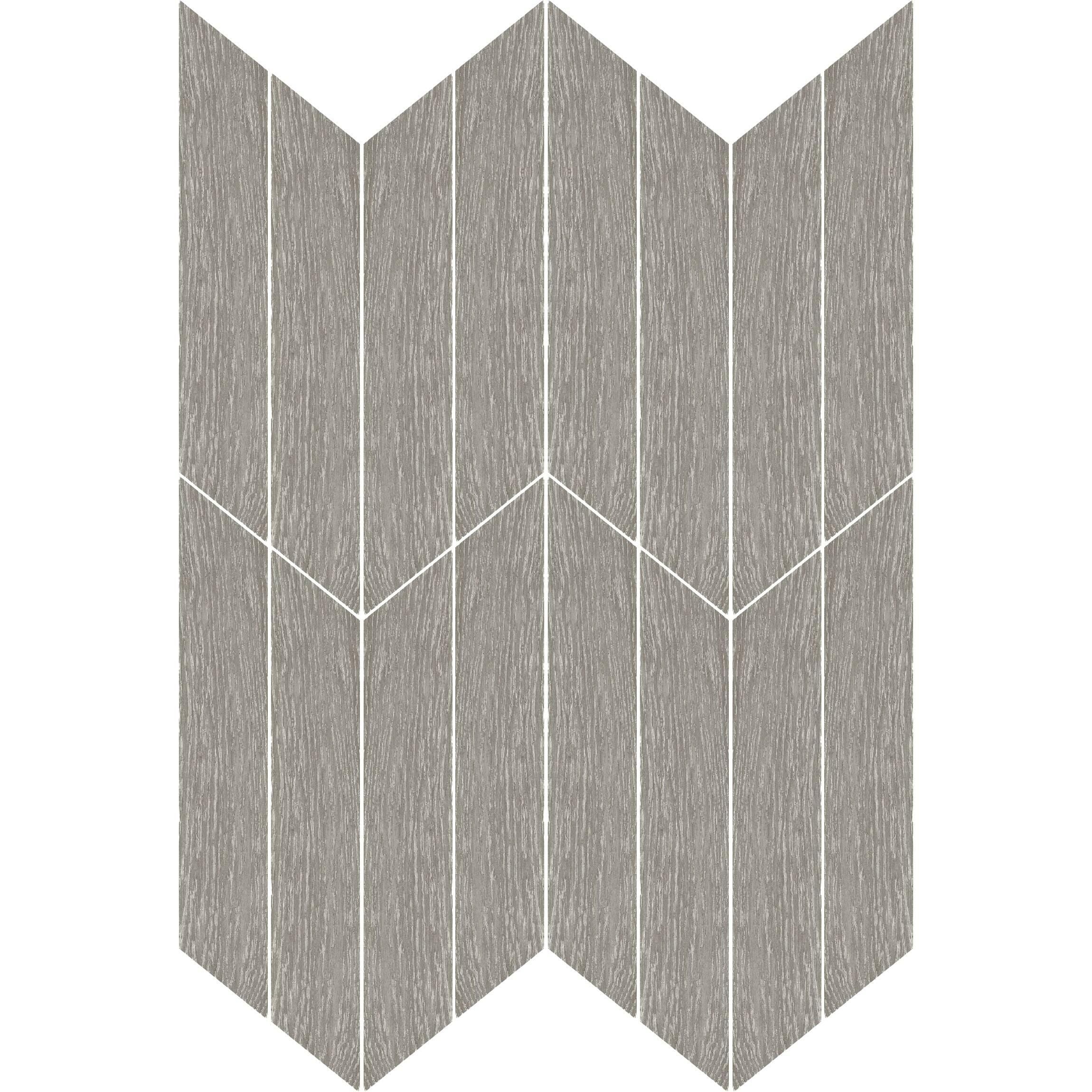 Ancona Chevron Grey Wood Effect Tile
