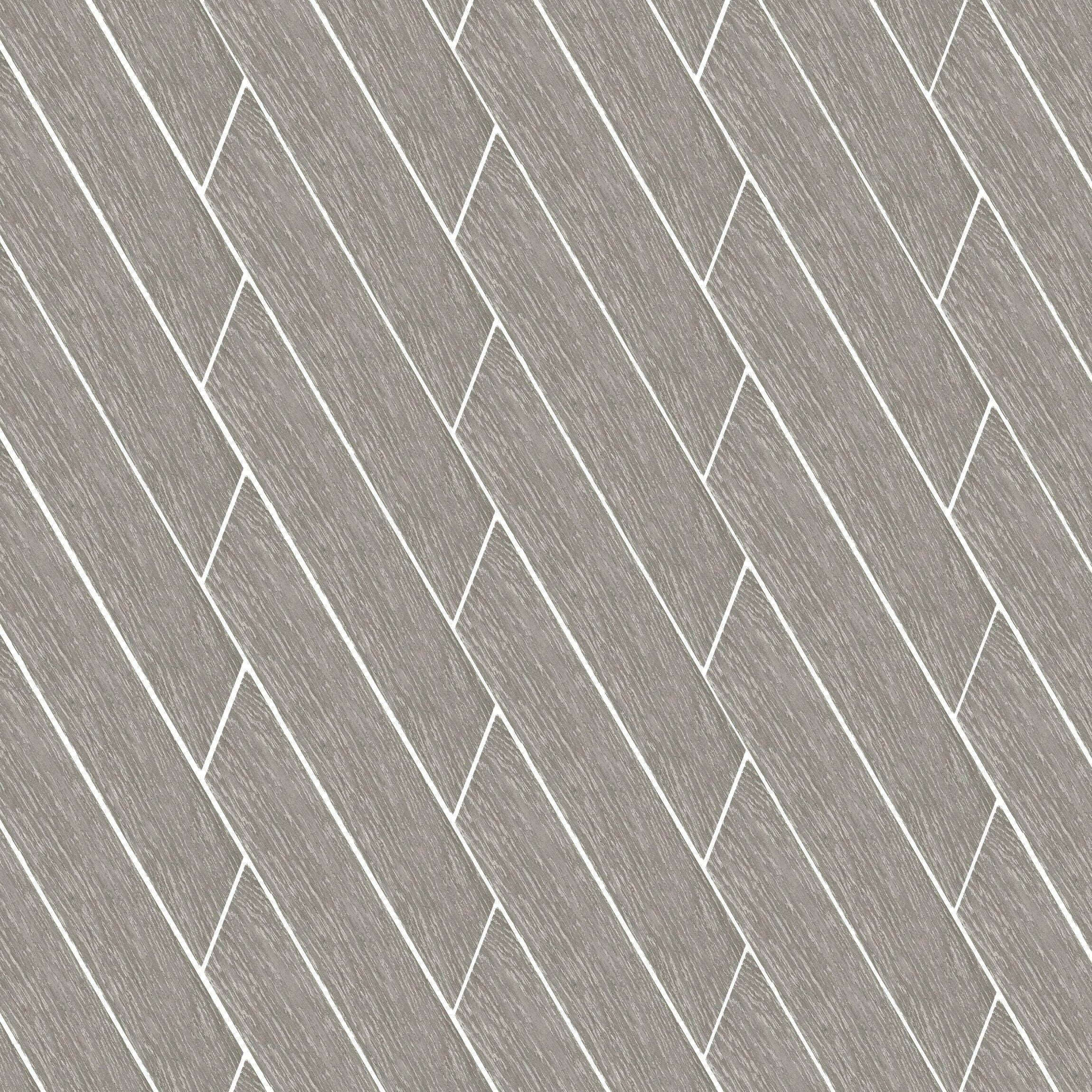 Ancona Chevron Grey Wood Effect Tile