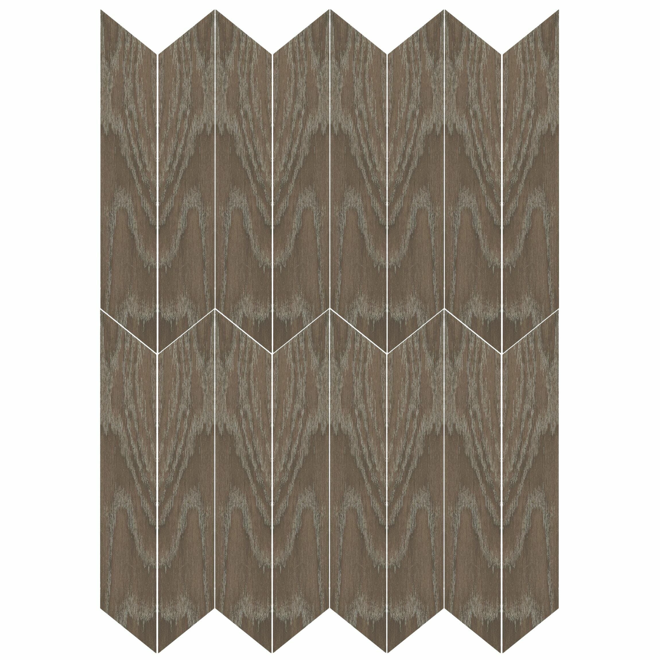 Ancona Chevron Chocolate Wood Effect Tile