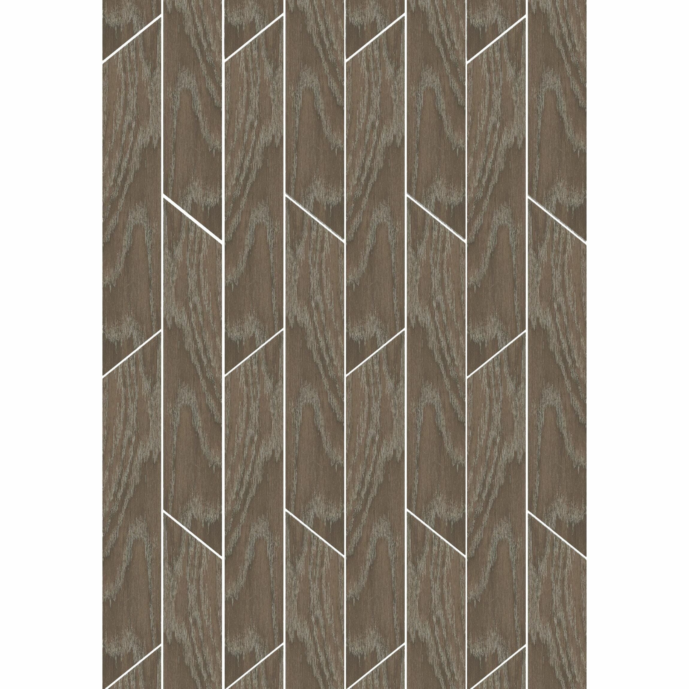 Ancona Chevron Chocolate Wood Effect Tile