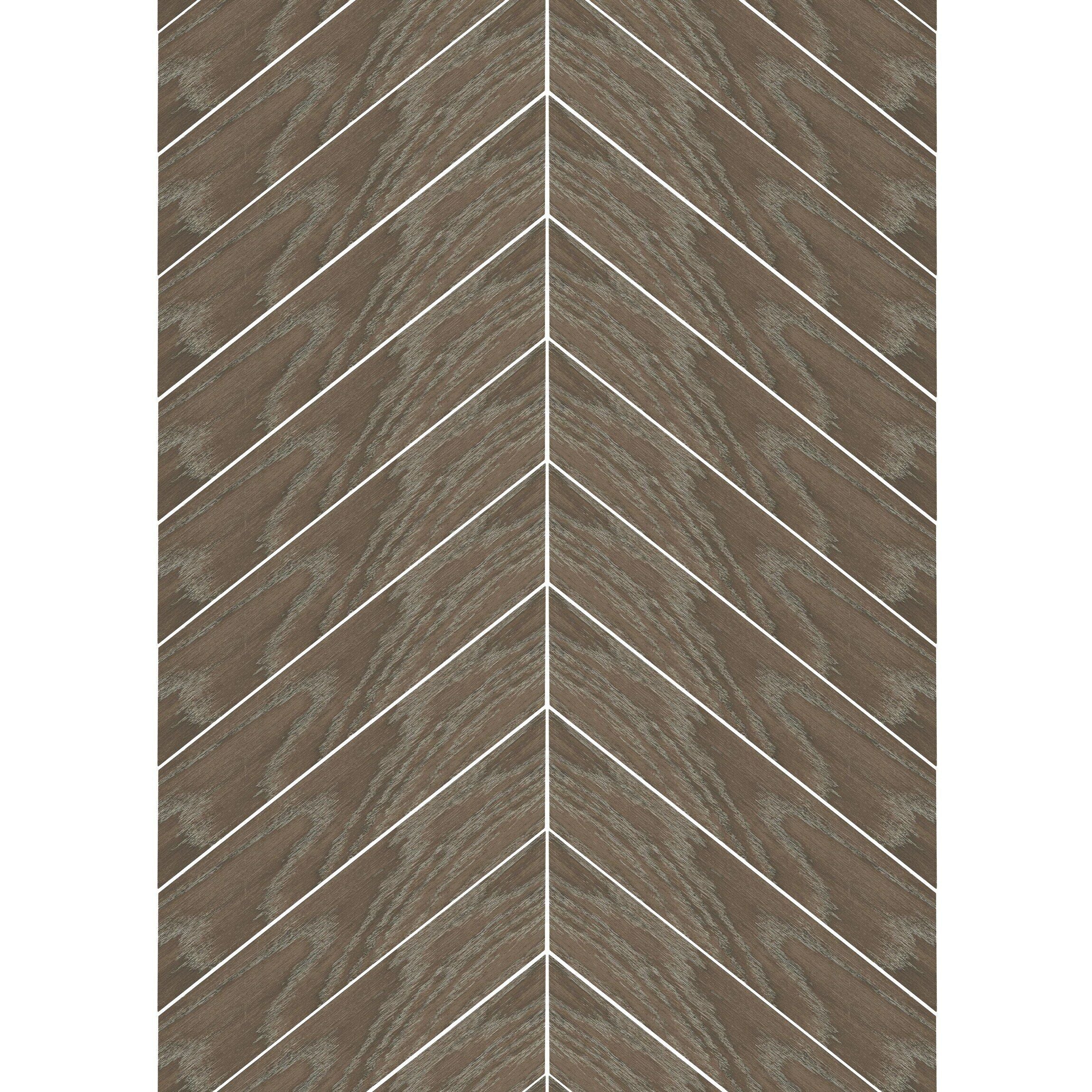 Ancona Chevron Chocolate Wood Effect Tile
