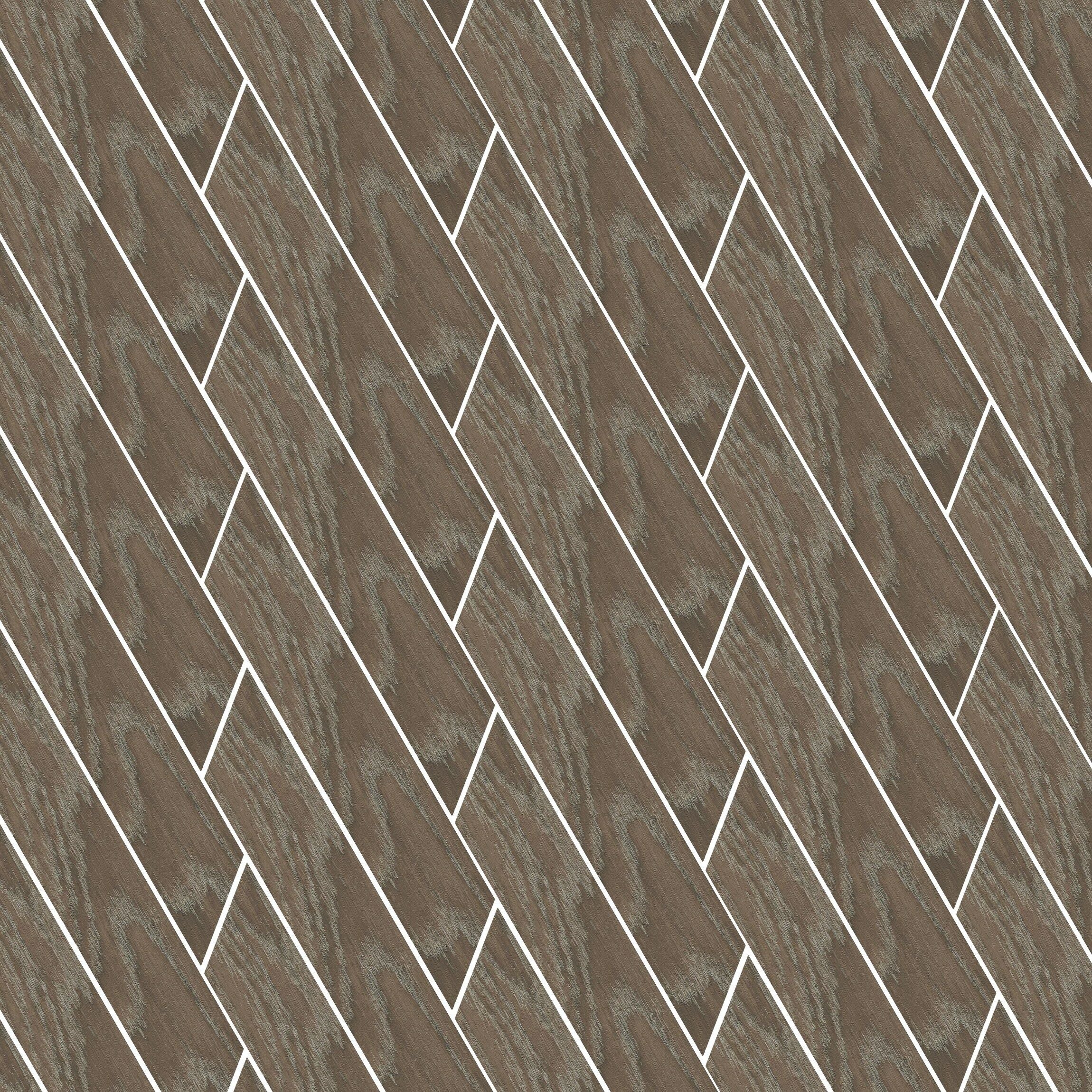 Ancona Chevron Chocolate Wood Effect Tile