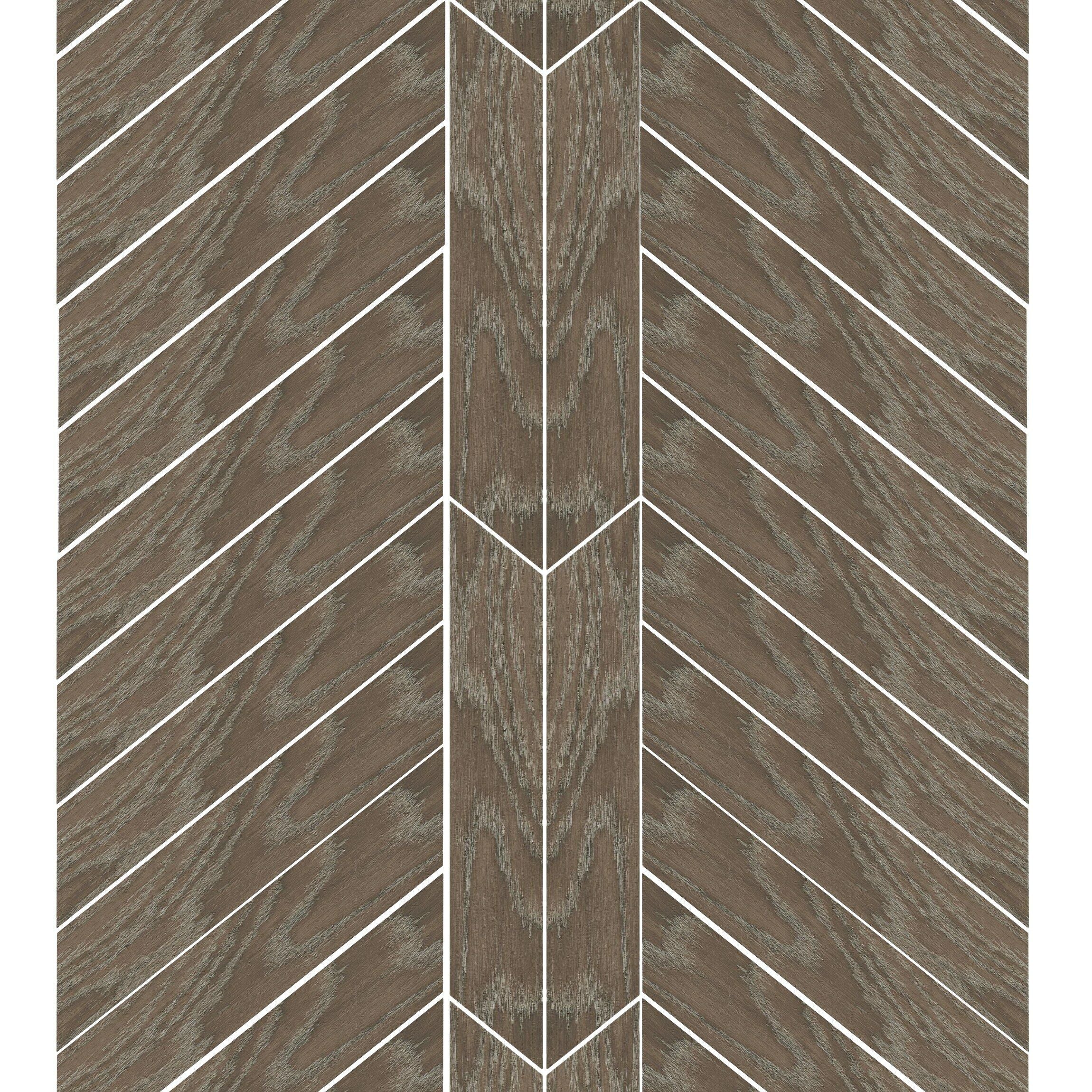 Ancona Chevron Chocolate Wood Effect Tile