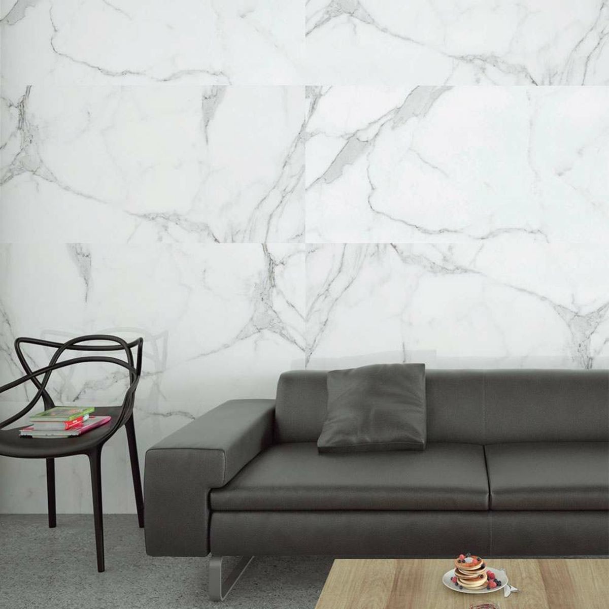 Sample - Palatina 60x120 Polished Marble Effect Tile
