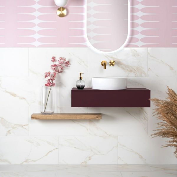 Sample Palatina Gold Gloss 60x30 Marble Effect Tiles