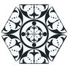 Carnaby Hexagon Decor Black Tile
