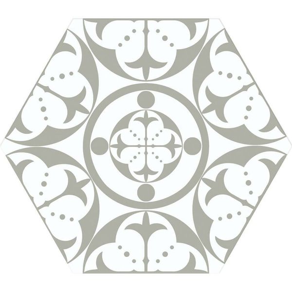Carnaby Hexagon Decor Grey Tile