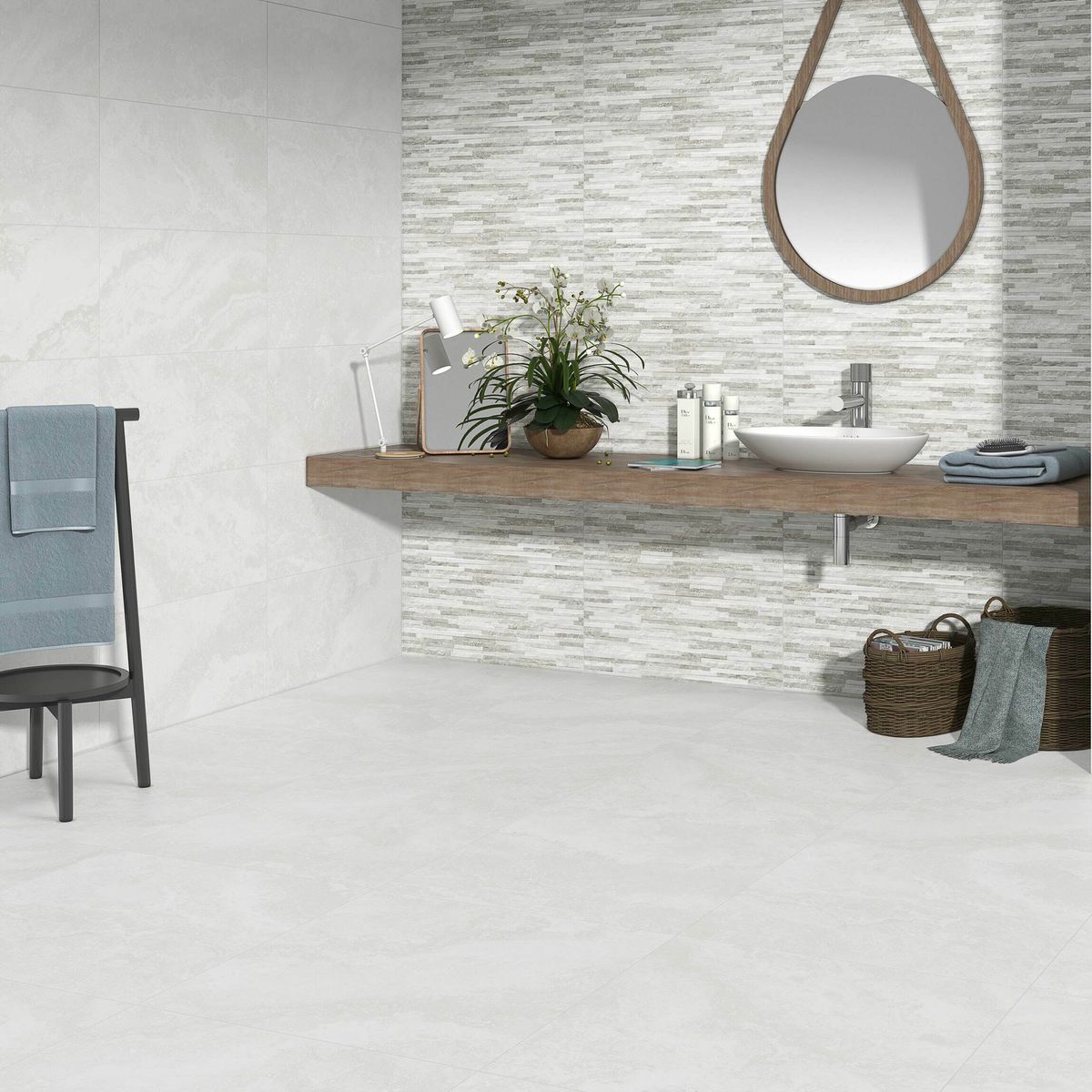Sample - Cipriani Gris Stone Effect 608x608 Tiles