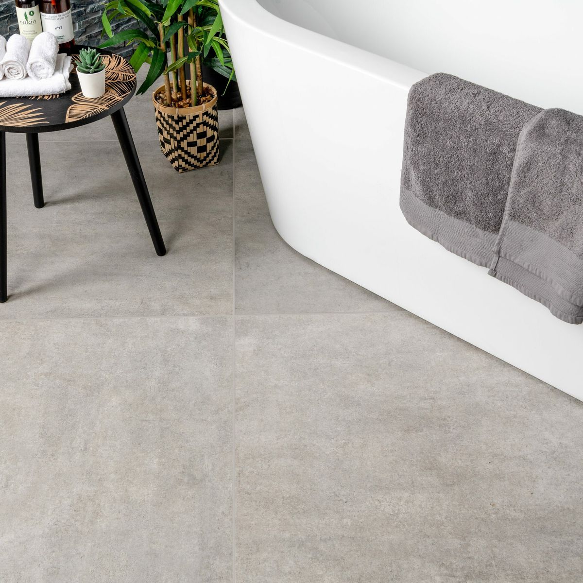 Sample - Clay Stone Effect Grey Stone Effect Floor Tiles