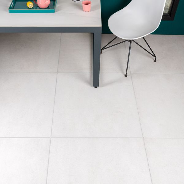 Sample - Clay Stone Effect White Stone Effect Floor Tiles