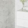 Sample Riva White Gloss Marble Effect Wall Tile 600x300
