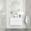 Sample Riva White Gloss Marble Effect Wall Tile 600x300