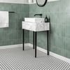 Sample Pixel Chequer Hexagon White Black Matt 23x23