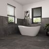 Granby Dark Grey Matt Stone Effect Wall And Floor Rectified Tiles