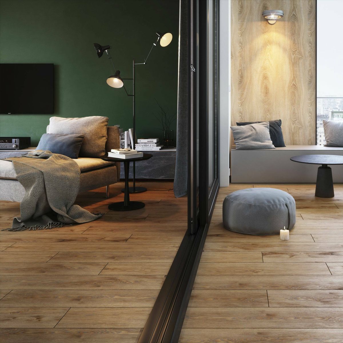 Grand Wood Rustic Chocolate Wood Effect Tiles 198x1198