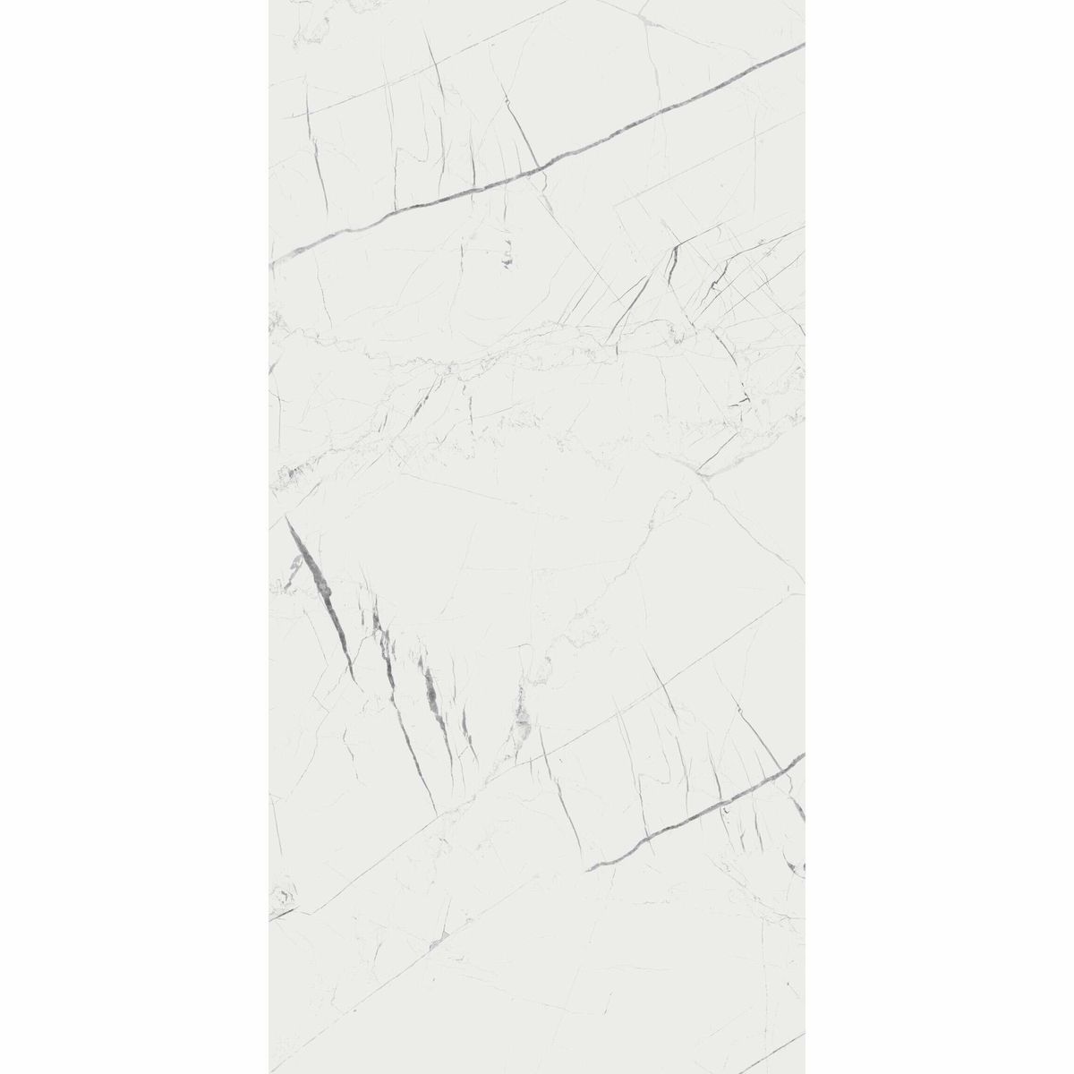 Sample - Marmo Thassos White Marble Effect Wall and Floor Tiles 1197x597
