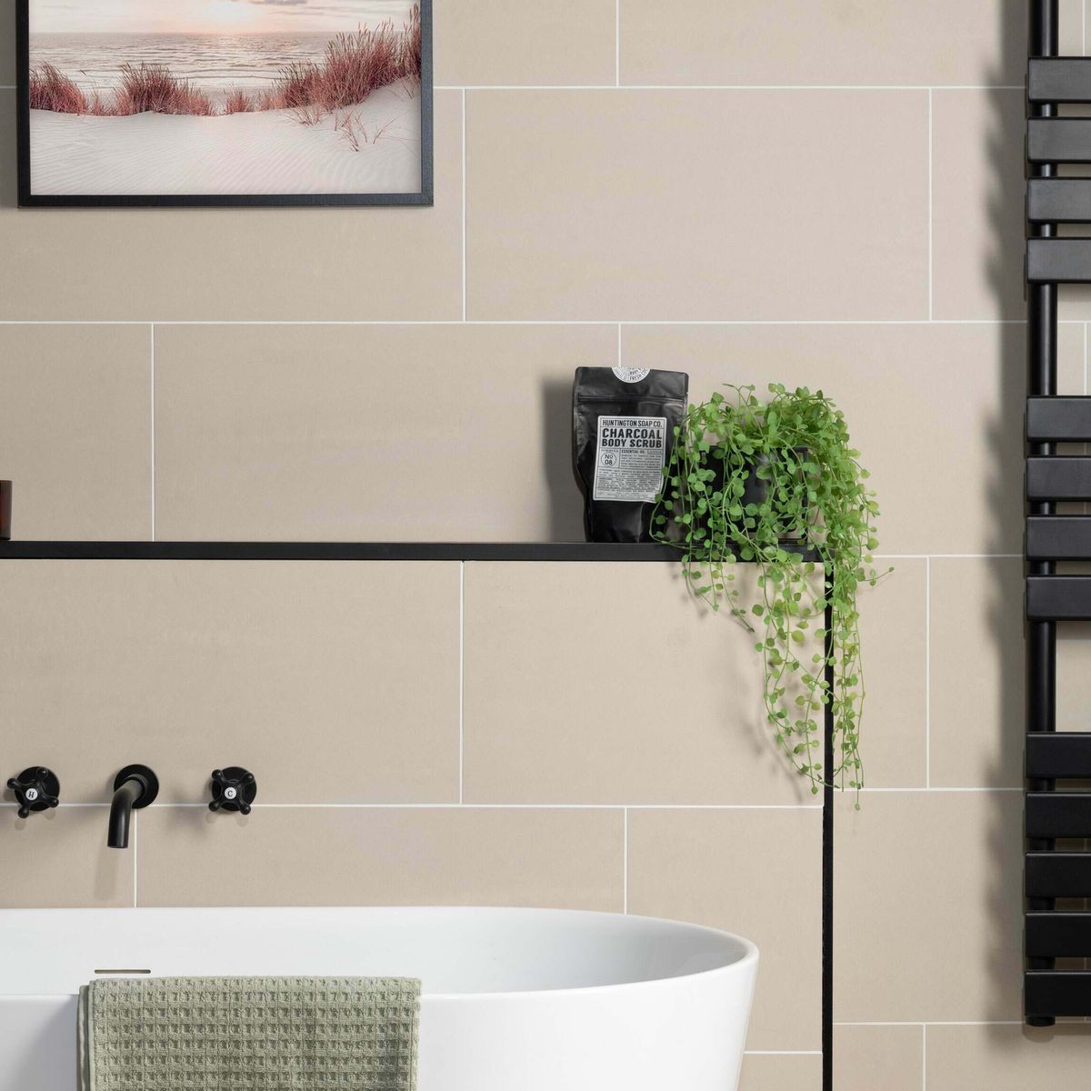 Sample - Gems Lounge Stone Effect Matt Light Grey 600x300