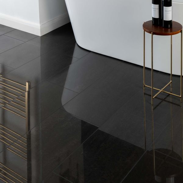 Sample Gems Lounge Stone Effect Polished Black 600x300