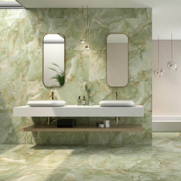 Sample Lux Noor apple Marble Effect Tile