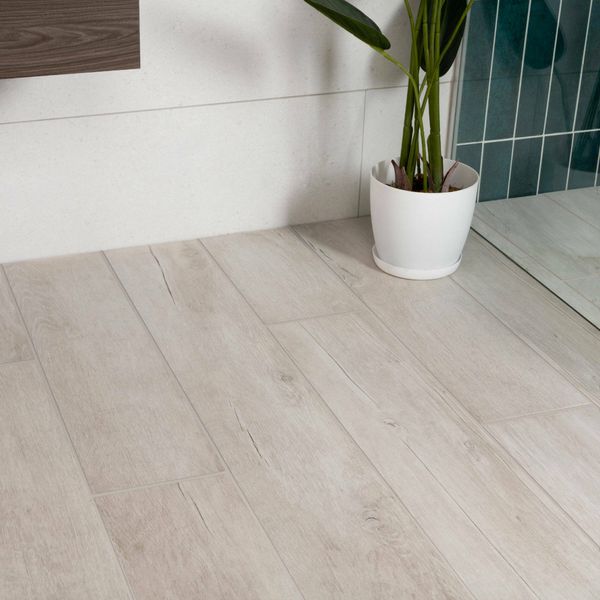 Sample - Lenk White Wood Effect Tile 1510x240