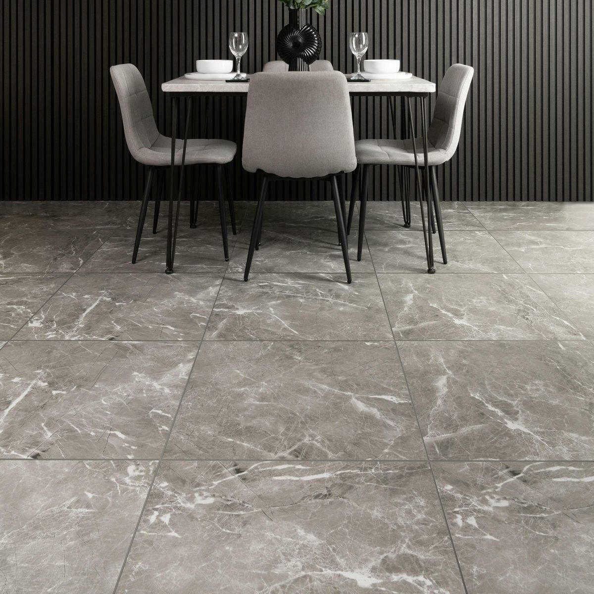 Sample - Makrana Breccia Grey Matt Wall and Floor Tiles