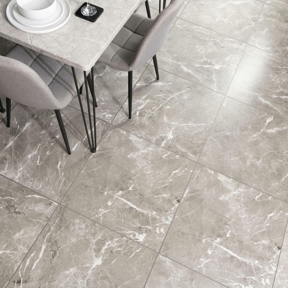 Sample - Makrana Breccia Grey Matt Wall and Floor Tiles