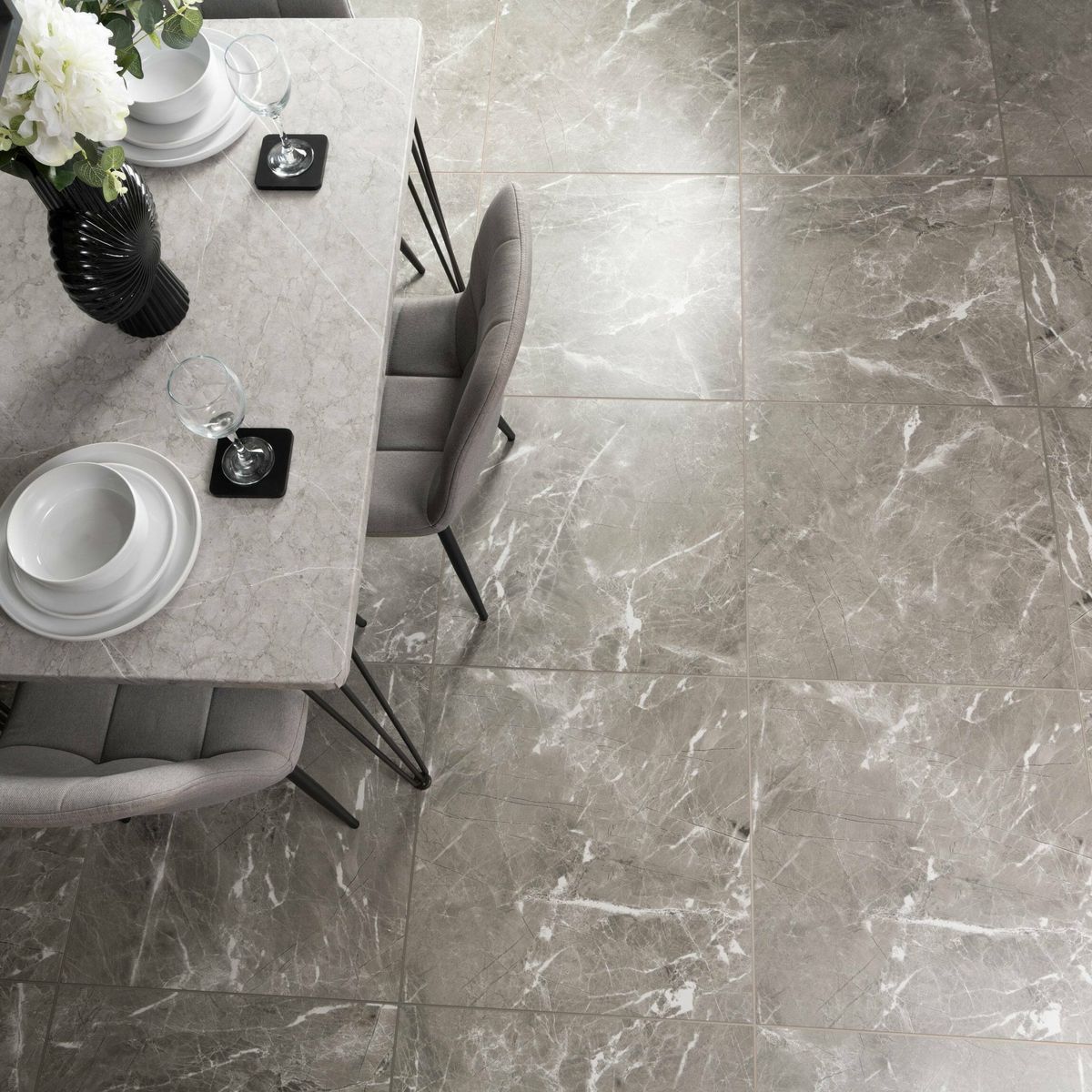 Sample - Makrana Breccia Grey Matt Wall and Floor Tiles