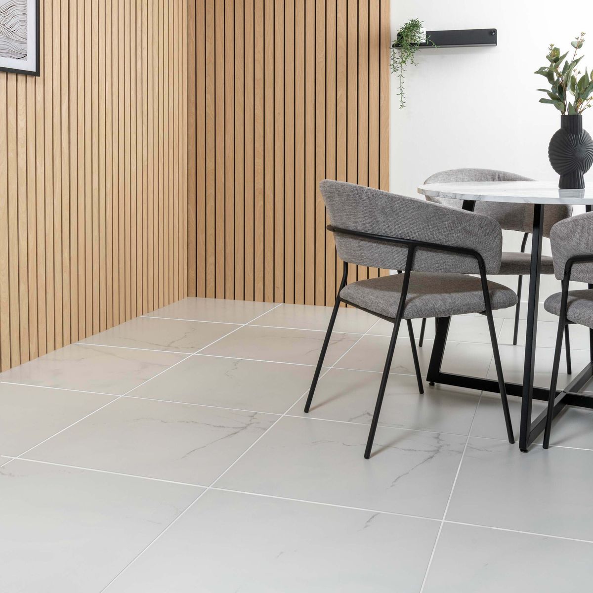 Sample - Makrana Vanilla Grey Matt Wall and Floor Tiles