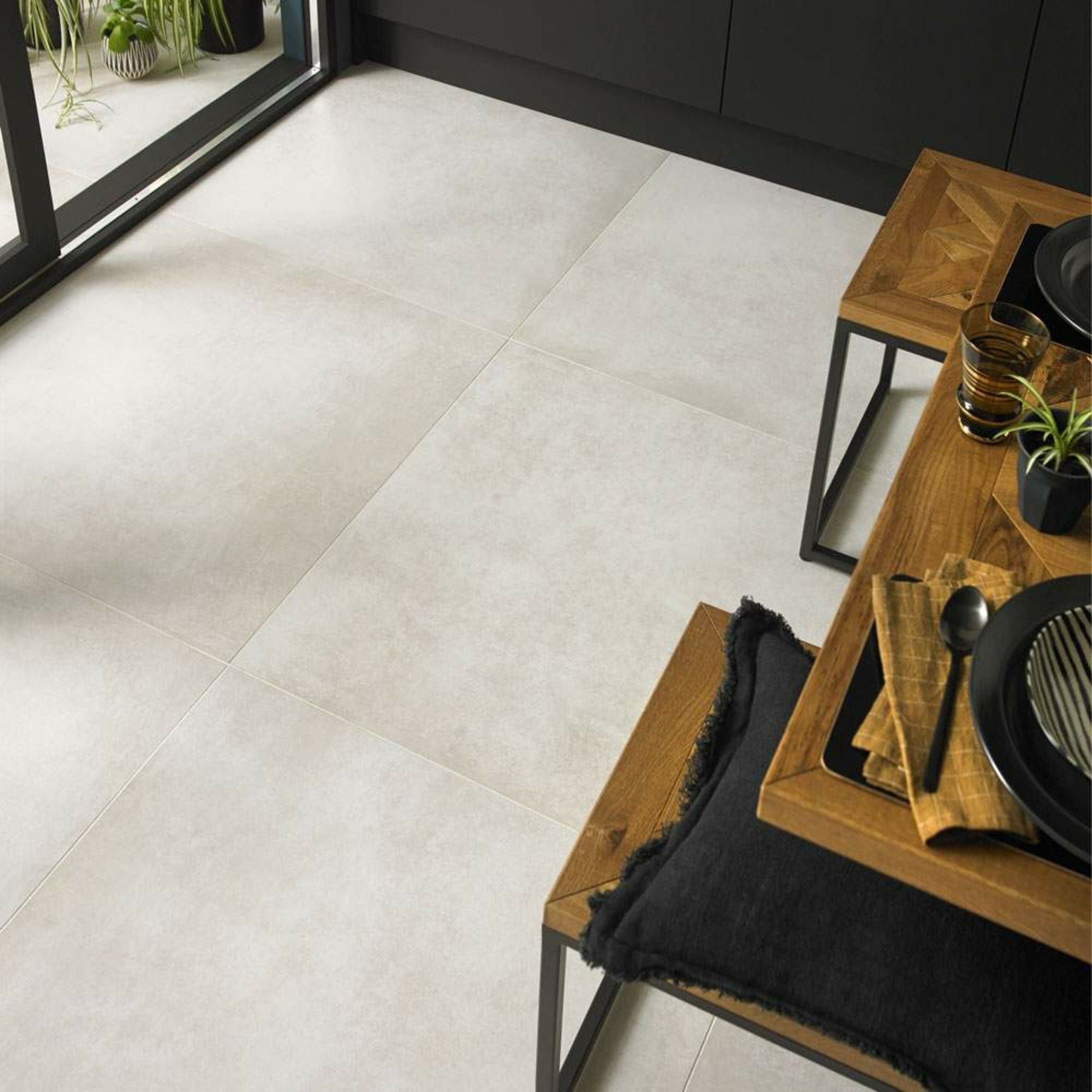 Open Stone Effect Bianco 80x80 9mm