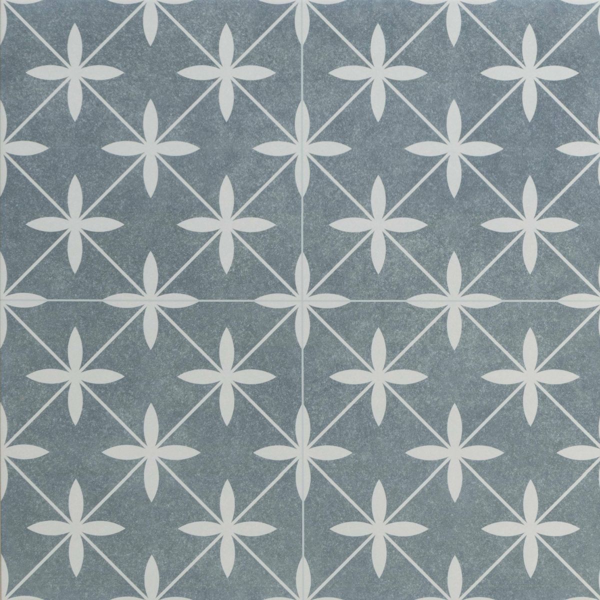 Sample - Poole Azul Matt Patterned Floor Tiles 450x450