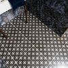 Sample - Poole Black Matt Patterned Floor Tiles 450x450