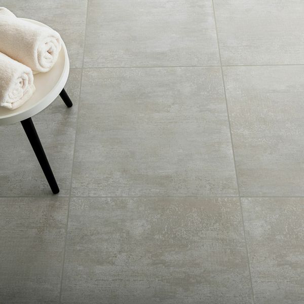 Sample - Porto Grey Matt Concrete Effect Wall and Floor Tiles 585x585