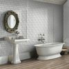 Retro Bevelled Grey Gloss Metro Tiles 200x100