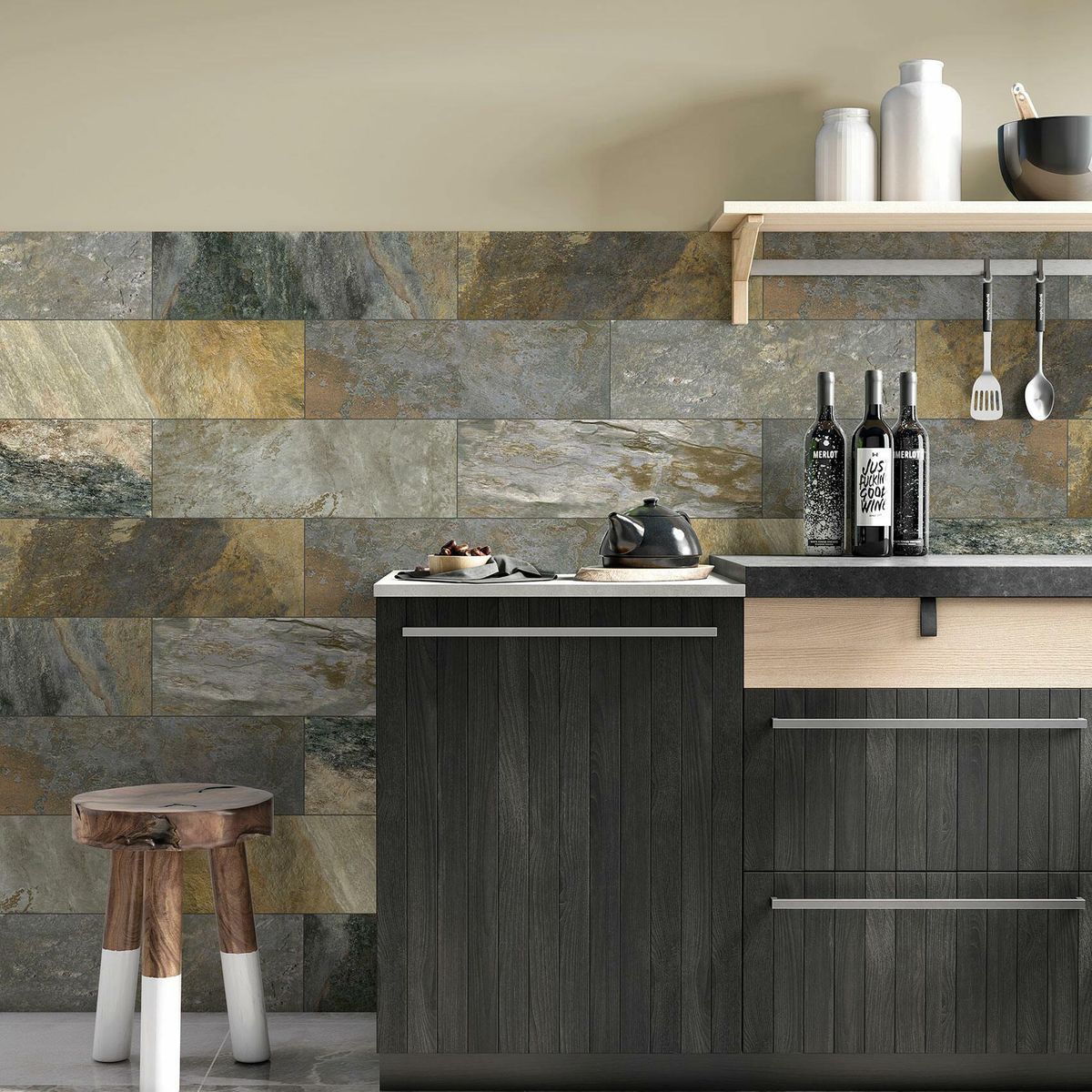 Rodeno Mix Matt Slate Effect Wall and Floor Tiles 570x190