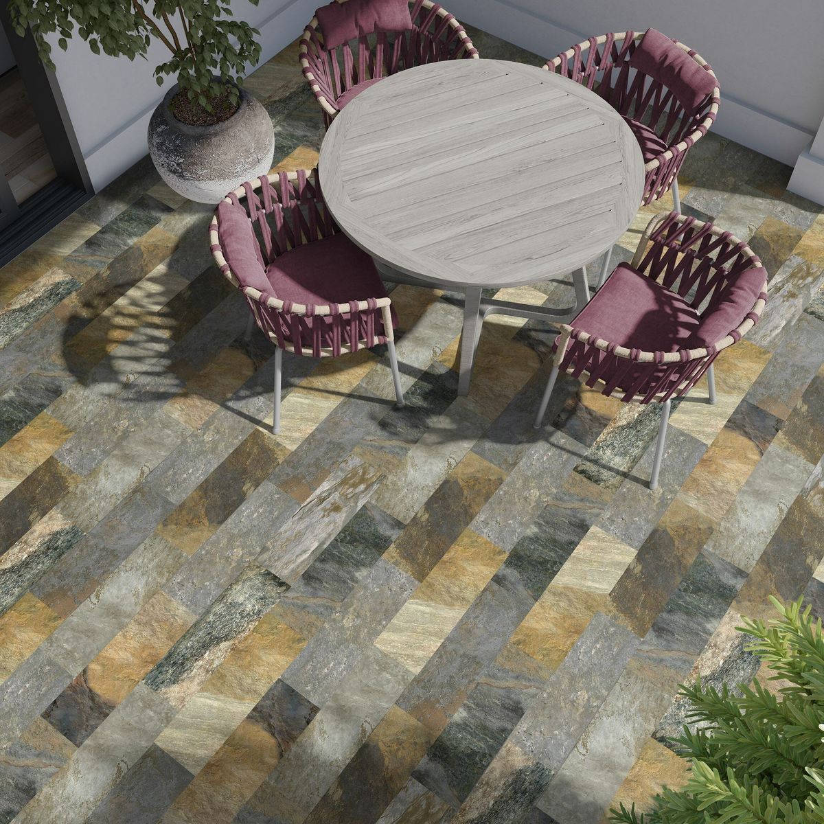 Sample - Rodeno Mix Matt Slate Effect Wall and Floor Tiles 570x190